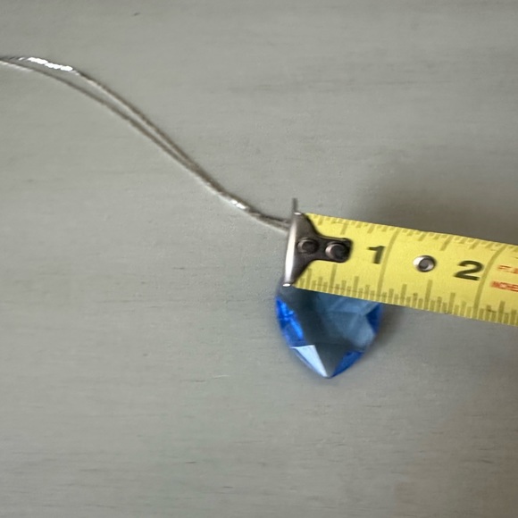 Vintage monet crystal blue heart necklace - Picture 3 of 9